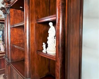 #41. $1,095. Large Bookcase Cabinet, lighted, 101"Wx15"Dx92"H.