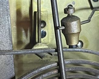 #27. $700. Spaulding & Co. Miniature French Petite Grandfather Clock, marked Chicago & Paris, no keys, 22Hx10x12.