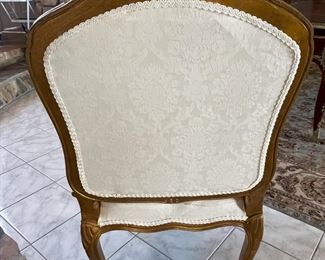 #24. $125. French Louis XV style Armchair (stain on left corner of seat).