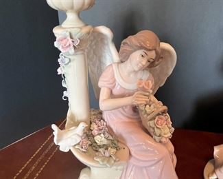 #42. $56. Lladro Style Angels (2), mint condition.