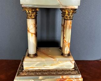 #50 - $200. Green Onyx Stand w/columns, 13"Hx8"x6"