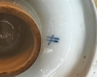 #52 - $275. Large Meissen Vase with 3 Putti/Angels, 13"Hx11"W.