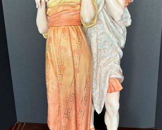 #54  - $350 Royal Dux Lover Figurine, 30"Hx15"