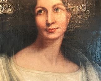 #62 -$700  Gilt framed portrait of a lady. Oil on canvas 39x35