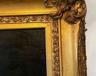 #62 -$700  Gilt framed portrait of a lady. Oil on canvas 39x35