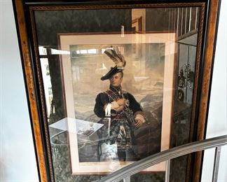 #71 - $400- H. Macbeth Raeburn, "Cock of the Walk", Mezzotint, signed in pencil and stamped.37x44