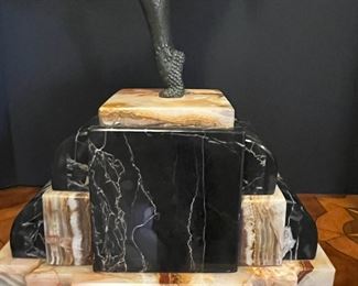 #74 - $1000 DH Chiparus (signed on onyx base) Sculpture, Shereazade, 29"Hx12". One finger damaged.