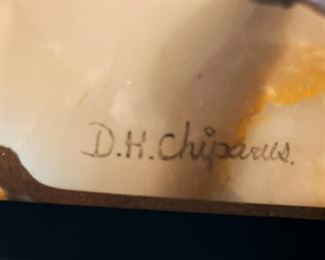 #75 - $2500 DH Chiparus (signed on onyx base) Sculpture of 5 Dancers, 2'x19"H. One finger damaged.