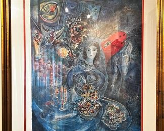 #78 - $225 Marc Chagall Print, "Bella", #270/1000, 32"x39"
