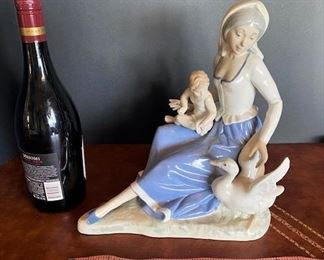 #85 - $100 Lladro Mother with Child/Goose