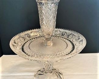 #88 - $150 Cut Glass Depression Compote/Stand