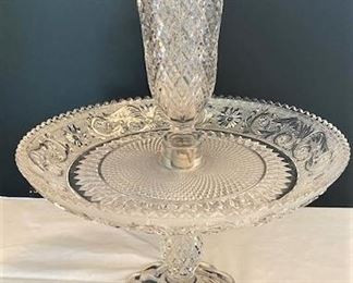 #88 - $150 Cut Glass Depression Compote/Stand