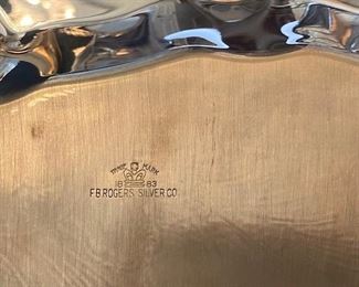 #92- $60 Rogers Silver Plated Tray with handles.