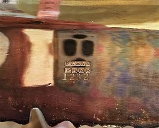 #94- $80 Silver Plated Handled Serving Tray with grapes, 21x12