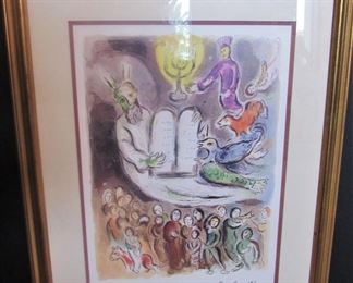 #109- $200 Marc Chagall Moses  "Exodus Tablets" 36/500, 22x29