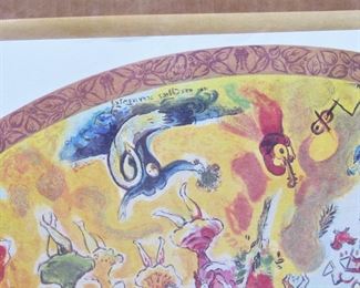 #111- $180 Marc Chagall Print, "Paris Opera Ceiling", 566/1000, 37" square