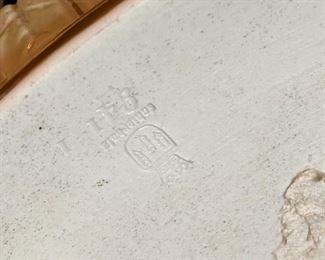 #116- $120 Mark Von Schierholz 1907-1927  Porcelain Centerpiece, 13”Dx 5 1/2