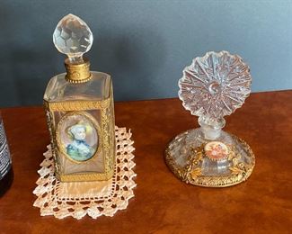 #117- $160 set of two antique perfume bottles