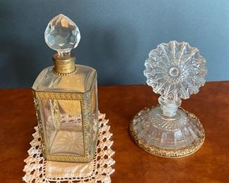 #117- $160 set of two antique perfume bottles