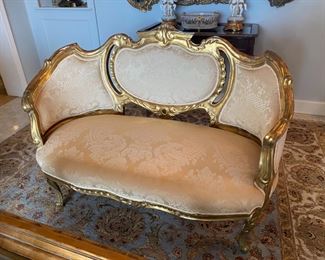 #112 - $900 Italian 20th century gilded 3 pieces set 