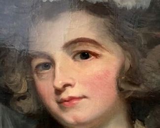 #126 - "Lady Forbes" After George Romney (British 1734-1802) Oil Painting on canvas. 31x37 in frame. 20x25 canvas. 