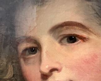 #126 - "Lady Forbes" After George Romney (British 1734-1802) Oil Painting on canvas. 31x37 in frame. 20x25 canvas. 