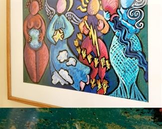 "Four Godesses" by listed artist ANN ALTMAN 25" x 31" overall $295 and NOW 50% OFF!