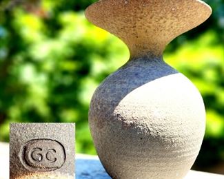 GEORGE CUMMINGS 6.5" tall, Ash-fired Flare Rim Vase ca. 1970 $175 and NOW 50% OFF!