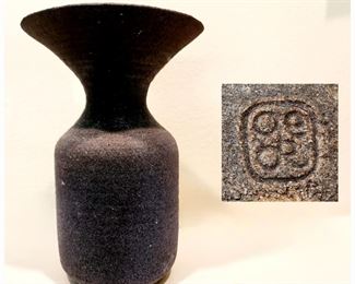 Ash-Fired Flare Rim Vase, makers mark $85 or bid #33