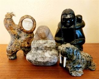 hand Carved figurines from Alaska and Siberia