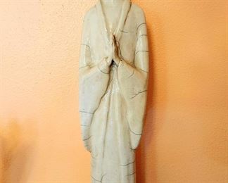 21" tall, 2000 Monk Figural Sculpture signed NOEL $159 or bid #49
