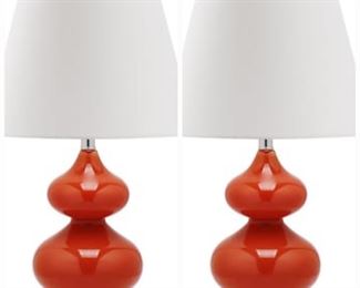 PAIR (1 of2) Safavieh Blood Orange Table Lamps $110 and NOW 50 % OFF!