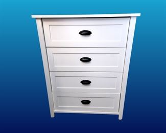4-drawer Contemporary White Chest $79 or bid #80
