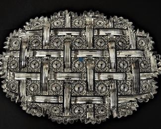 basketweave willow tray