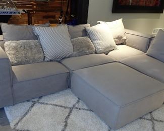 ARHAUS   MODULAR SOFA - CAN BE MADE INTO MANY CONFIGURATIONS WITH OTTOMAN