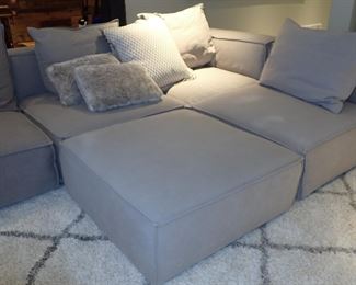 ARHAUS   MODULAR SOFA - CAN BE MADE INTO MANY CONFIGURATIONS WITH OTTOMAN