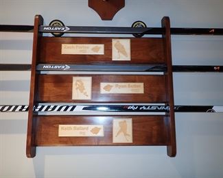 SIGNED HOCKEY STICKS FROM GAME PLAYED