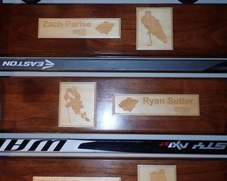 SIGNED HOCKEY STICKS FROM GAME PLAYED    RYAN SUTTER #20