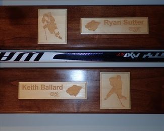 SIGNED HOCKEY STICKS FROM GAME PLAYED    KEITH BALLARD #2