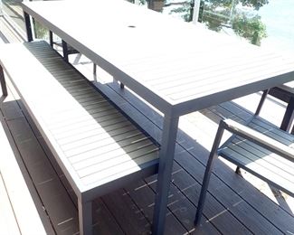 OUTDOOR TABLE - 2 BENCHES & 2 CHAIRS