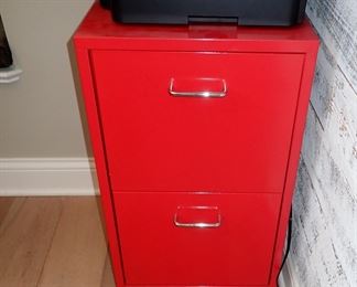 RED FILING CABINET