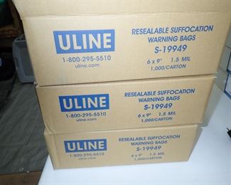 ULINE S919949 POLY BAGS CLEAR