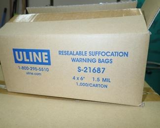 ULINE S-21687 POLY BAGS CLEAN