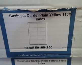 YELLOW BUSINESS CARD PAPERS