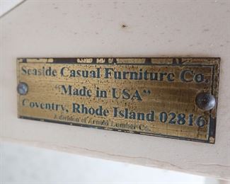 SEASIDE CASUAL FURNITURE CO.  ADIRONDACK CHAIRS 
