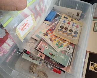 CRAFTS / STICKERS/ MOD PODGE / RUB ONS/ STAMPS/ INK PADS / PAPER / BRADS