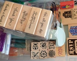 CRAFTS / STICKERS/ MOD PODGE / RUB ONS/ STAMPS/ INK PADS / PAPER / BRADS
