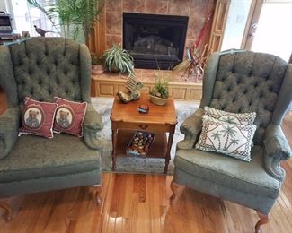Charles Schneider wingback chairs 