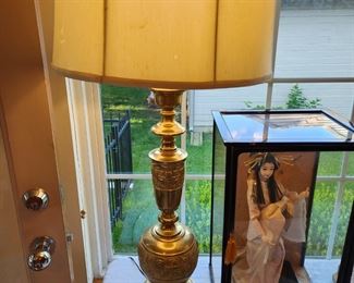 Oriental brass lamp