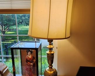 2 brass oriental lamp